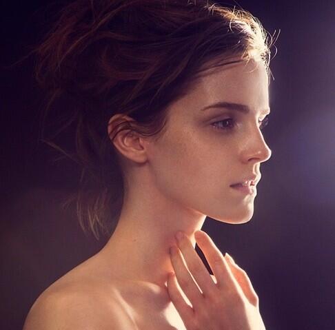 Emma Watson poses topless for Natural Beauty